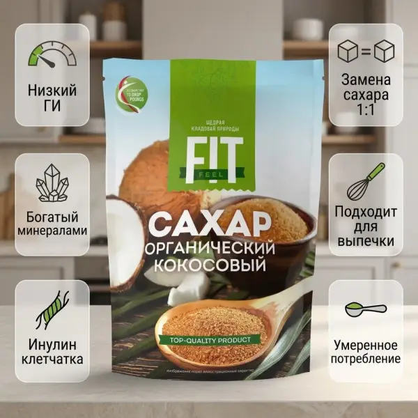 FitFeel Кокосовый Сахар 200гр