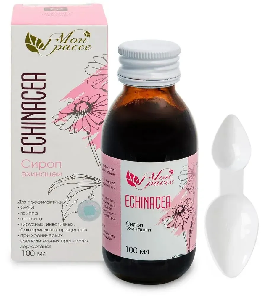 МОН ГРАССЕ сироп ЭХИНАЦЕЯ ECHINACEA (профилактика ОРВИ и гриппа) 100 мл