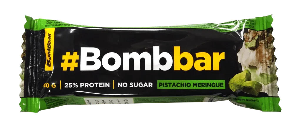 BOMBBAR Батончик глазированный ФИСТАШКОВАЯ МЕРЕНГА 40г