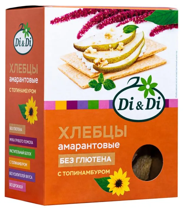 Хлебцы амарантовые "Di&Di"с топинамбуром 195гр.