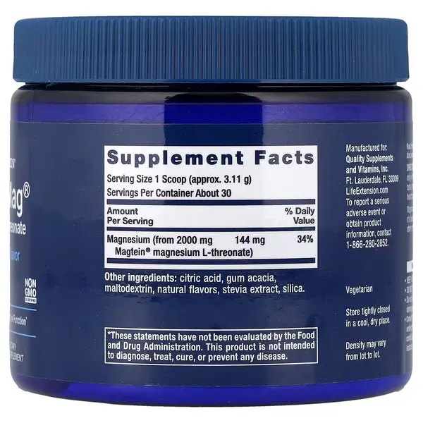 Life Extention Neuro-Mag Magnesium L-Threonate (L-треонат магния) 93.35 г