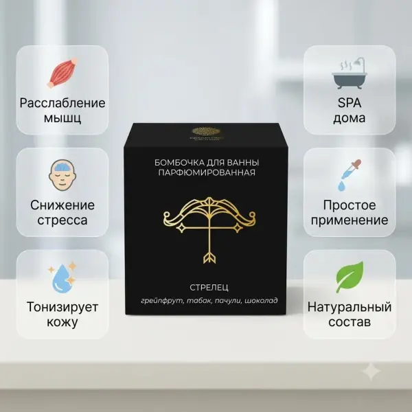 Salt of the Earth ваннаға арналған бомбочка СТРЕЛЕЦ