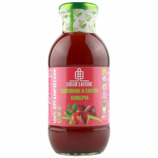 ORGANIC GEORGIAS NATURAL Комбуча из шиповника и свеклы 300 мл.
