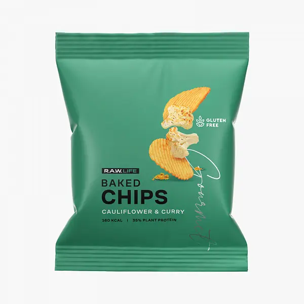 R.A.W. LIFE Baked CHIPS Чипсы Цветная капуста-карри 35 гр.