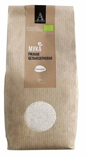 Аривера Мука ржаная цельнозерновая 400 гр.