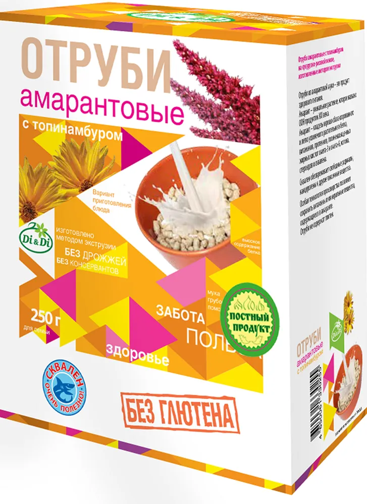 Отруби амарантовые "Di&Di" с топинамбуром 250г