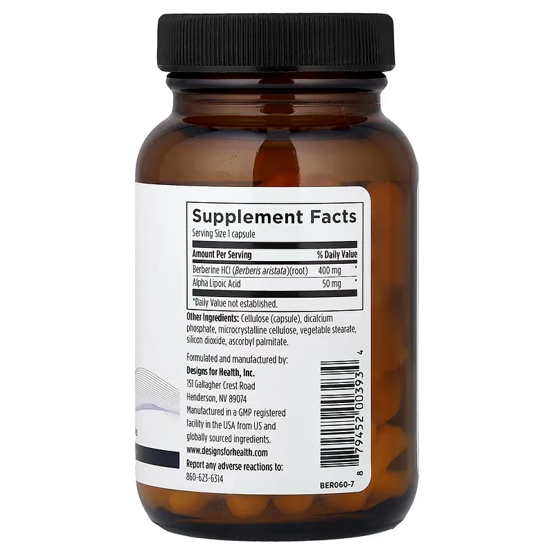 Design For Health Берберин Berberine Synergy 60 капсул