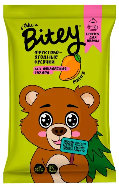 Bitey Фруктово-ягодные кусочки «Манго» 20гр.