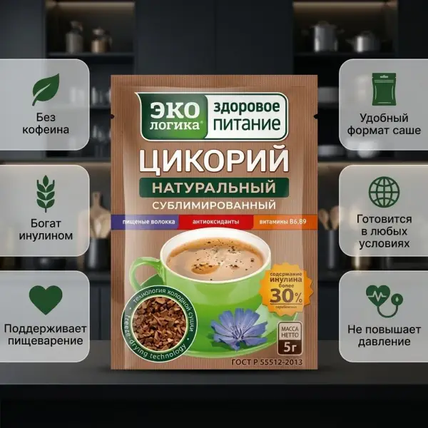 Экологика Ерігіш сублимацияланған цикорий (саше) 5гр.
