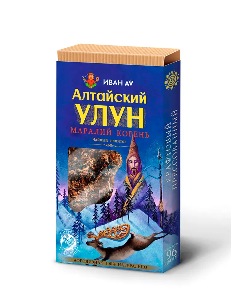 ИД Чай "Алтайский улун" мужской с маральим корнем 96 гр.плитка