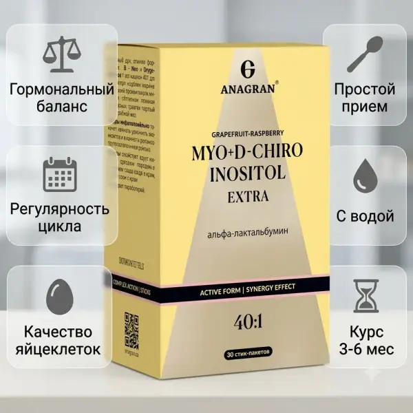 ANAGRAN Мио+D-хиро инозитол, Экстра
