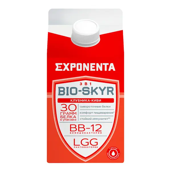 Exponenta Напиток кисломолочный БИО-СКИР Клубника-киви 500 гр.