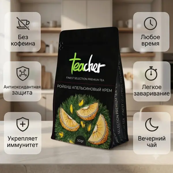 TEACHER Ройбуш Апельсинді крем шайы 50 гр