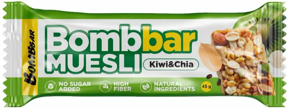 BOMBBAR Мюсли батончик КИВИ-МАТЧА 45гр.
