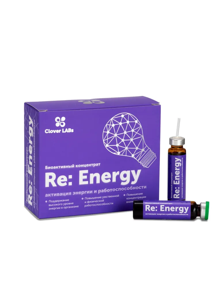 Clover Labs "Re Energy" Активация энергии (10 флаконов по 10 мл)