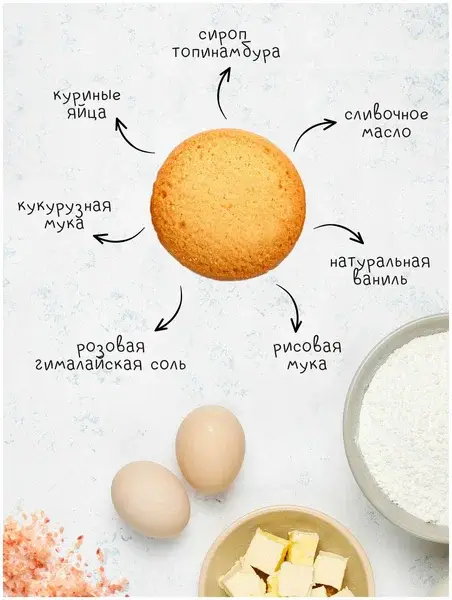 КУКИ Печенье шоколадное с кокосом без глютена 210гр.