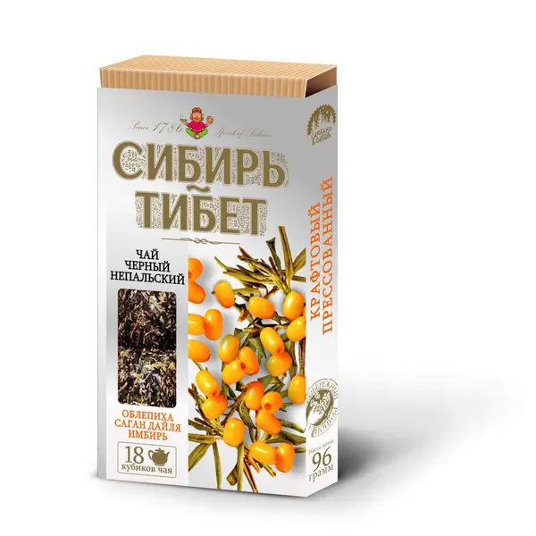 Ivan Da шайлық сусын "Сибирский Тибет" с облепихой и саган дайля, плитка 96 г.