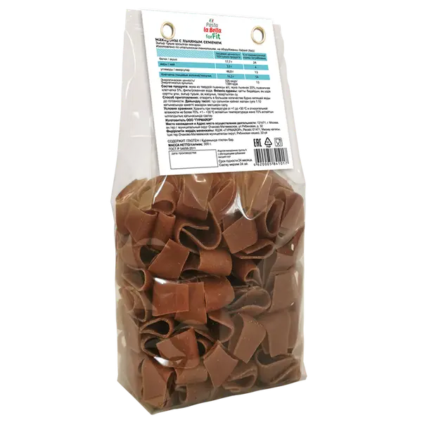 Pasta la Bella for Fit Макароны с льняными семенами 300 гр.
