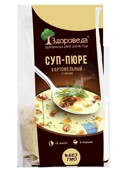 Суп-пюре картофельный с грибами "Здороведа",110 гр.