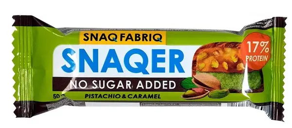 SNAQER Батончик глазированный ФИСТАШКА И КАРАМЕЛЬ 50гр.