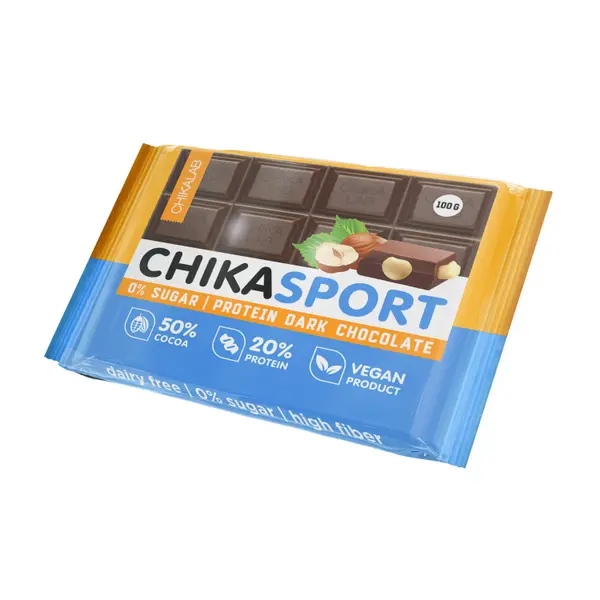 CHIKALAB Шоколад темный с фундуком 100гр