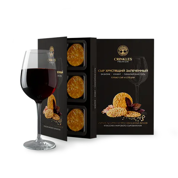 Crinkles Cheese хрустящий запечённый Винное Ассорти 55гр.