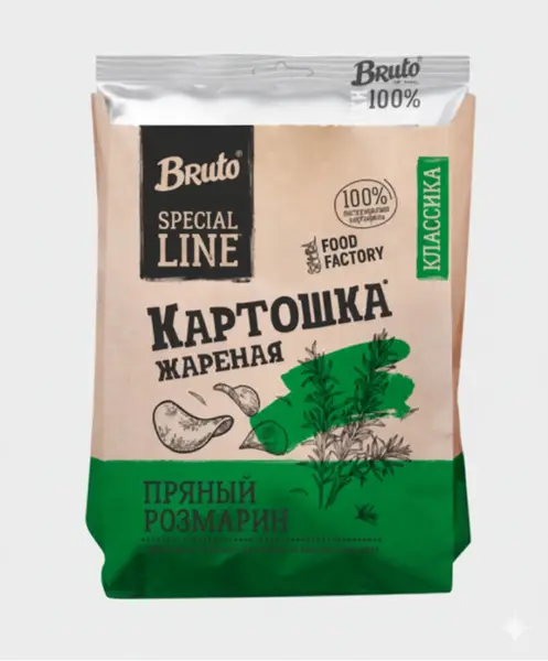 Bruto Kraft Чипсы "Пряный розмарин" 120 гр.