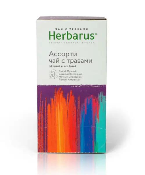 Herbarus Чай Чёрный пакетированный "Ассорти" 24 п.
