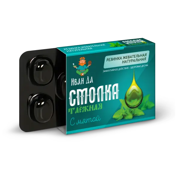 ИД Резинка жеват. "Смолка таежная с мятой"  0,8 гр.