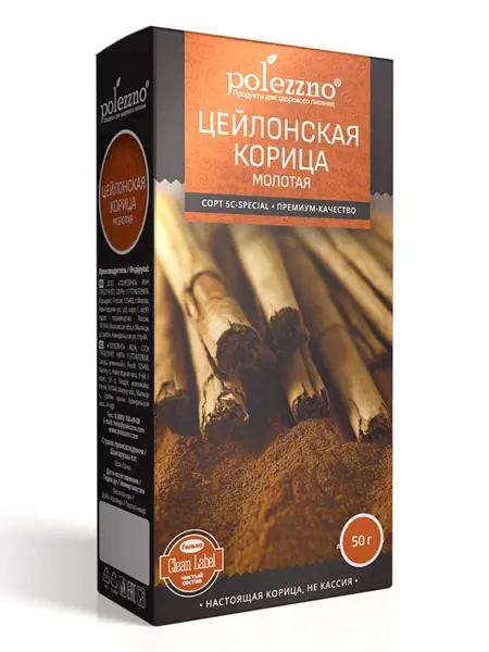 Polezzno Корица цейлонская молотая 50 гр.