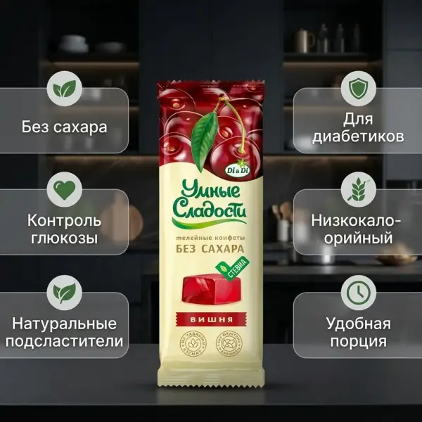 «Умные сладости» шие дәмі бар желе кәмпиттері 90гр