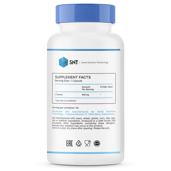 SNT L-Tyrosine 500 mg (L-тирозин) 120 капсул