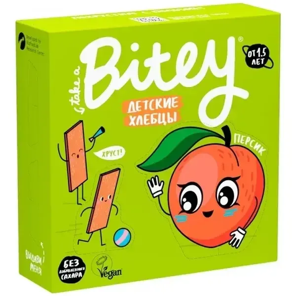 Bitey Хлебцы кукурузно-рисовые "Персик-Морковь" 40 гр.