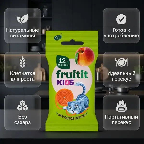 Fruit it kids Фрутилки Персик 15 гр.