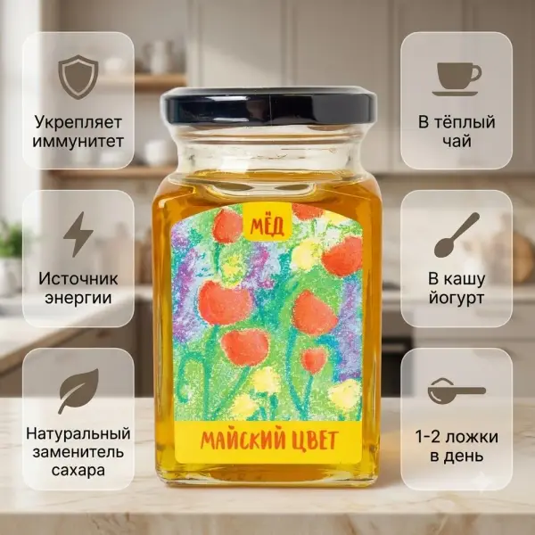 МММ «Майский цвет» табиғи балы 300 гр.