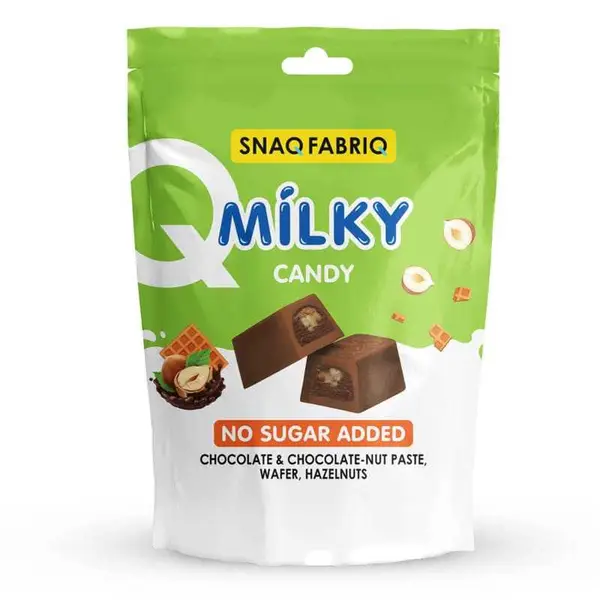 SNAQ FABRIQ Молочный шоколад с шоколадно-ореховой пастой, вафлей и фундуком 130 гр.