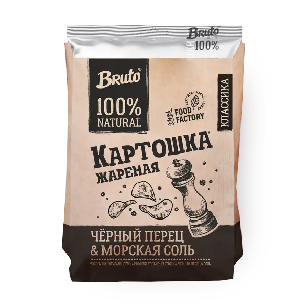 Bruto Kraft Чипсы "Чёрный перец" 120 гр.