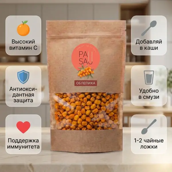 PAUSA Ягода Облепихи сублимированная 30 гр