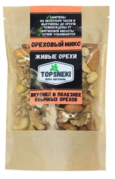 TOPSNEKI Орехи ореховый микс 70гр.