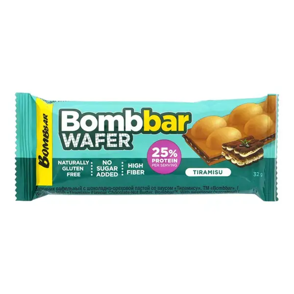 BOMBBAR Батончик вафельный "Тирамису" 32 гр.