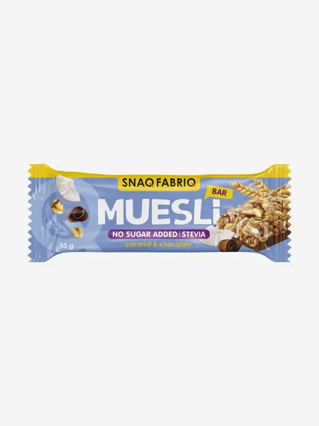 SNAQ FABRIQ Батончик мюсли с молочным шоколадом "Кокос" 50 г