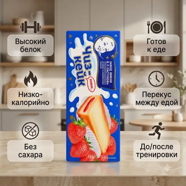 Пастуховъ "Чизкейк" Құлпынай пирожныйы 40гр
