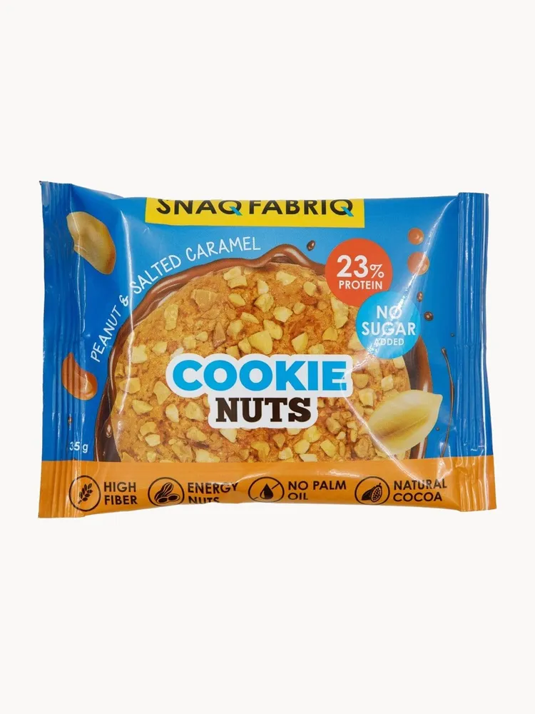 SNAQ FABRIQ Печенье глазированное АРАХИСОВЫЙ ДЕСЕРТ С СОЛЁНОЙ КАРАМЕЛЬЮ 35 гр.