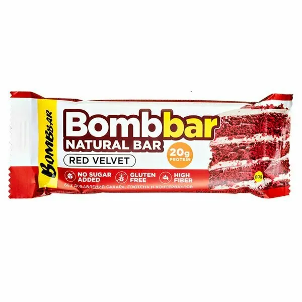 BOMBBAR Протеиновый батончик КРАСНЫЙ БАРХАТ 60 гр