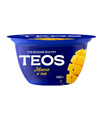Савушкин өнімі Йогурт "Грек TEOS" манго-чия 140 г жартылай фабрикат