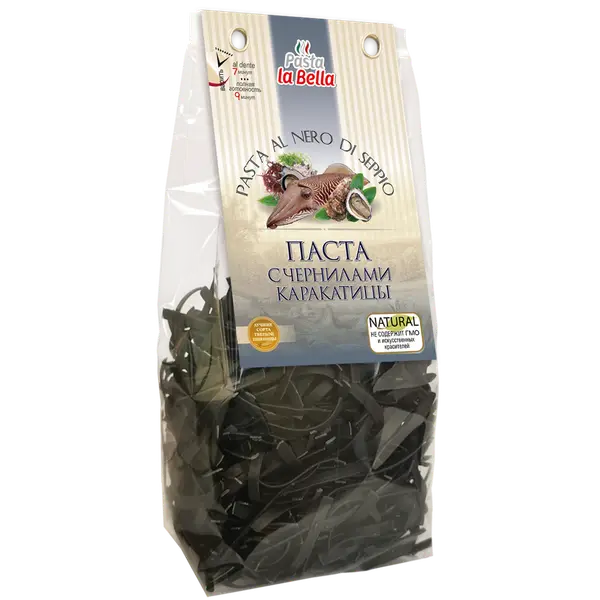 Pasta la Bella Макароны с чернилами каракатицы 250гр.