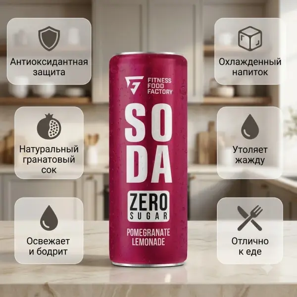 SODA Қатты газдалған сусын "Анар" 330 мл