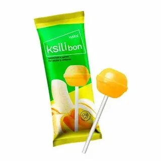 KSILIbon Тропикалық Банан таяқшасындағы мұз кәмпит 1 дана