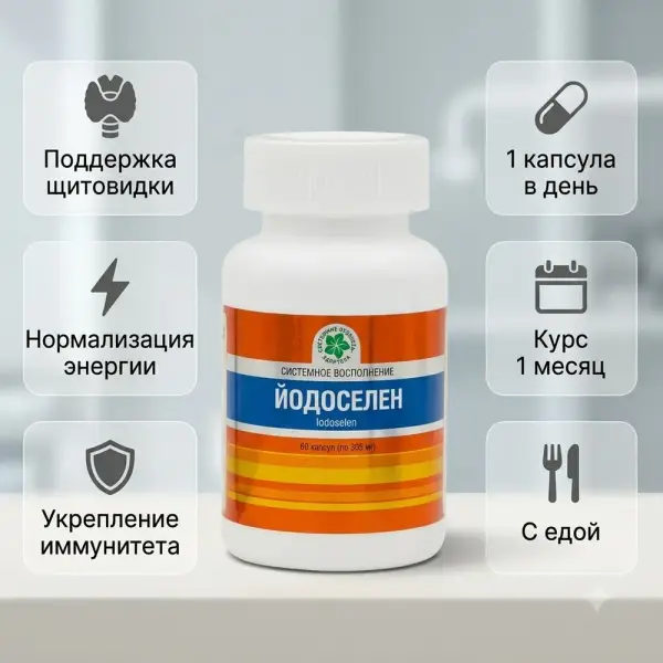 Витамакс Йодоселен банка 60 капс.