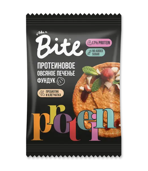 Bite Крекеры овсяные протеиновые с фундуком 69 гр